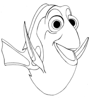 A coloring page of finding nemo